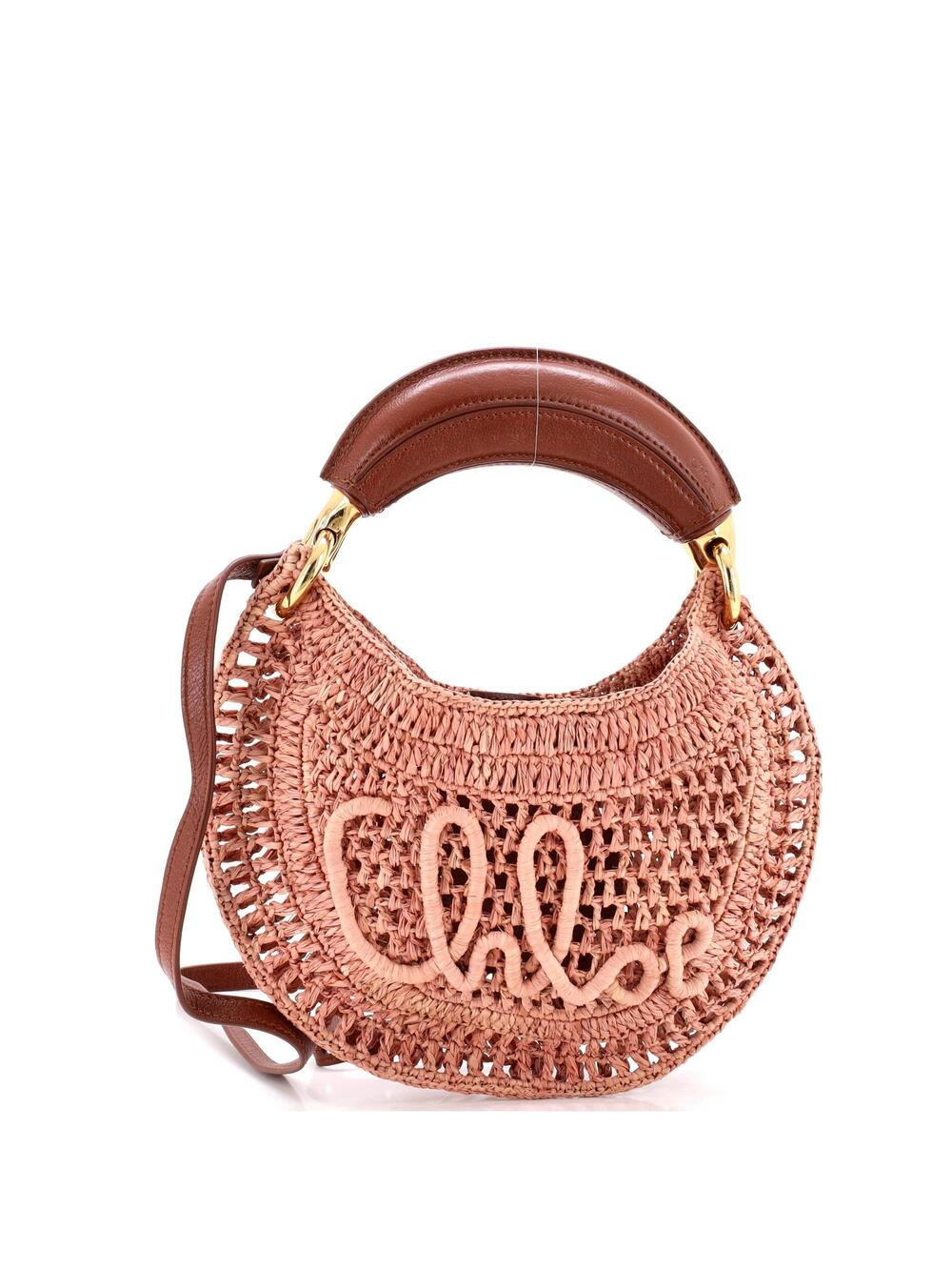 Chloe Summer Banana Hobo Woven Raffia #368802C21B